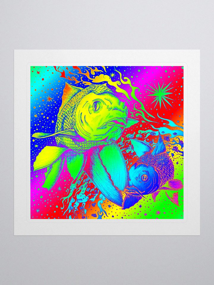 Limited Edition Full Rainbow Pisces Zodiac Kiss Cut Stickers product image (1)
