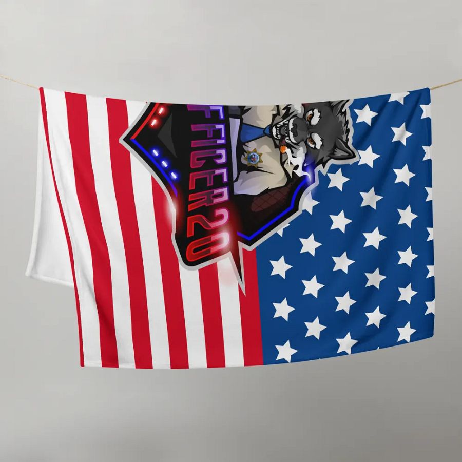 Patriot Wolf Throw Blanket product image (21)