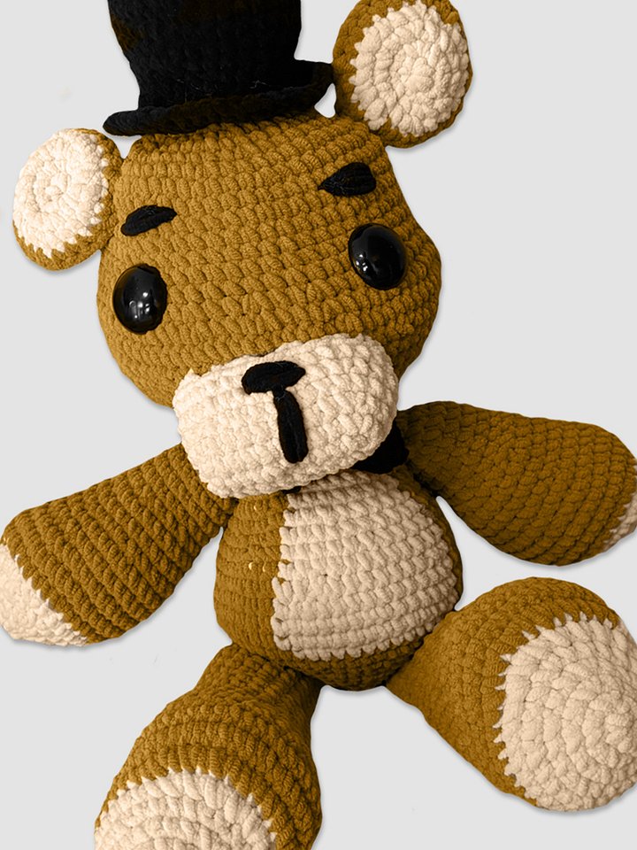 CHARMING BROWN TEDDY BEAR - HANDMADE CROCHET PLUSH TOY product image (1)