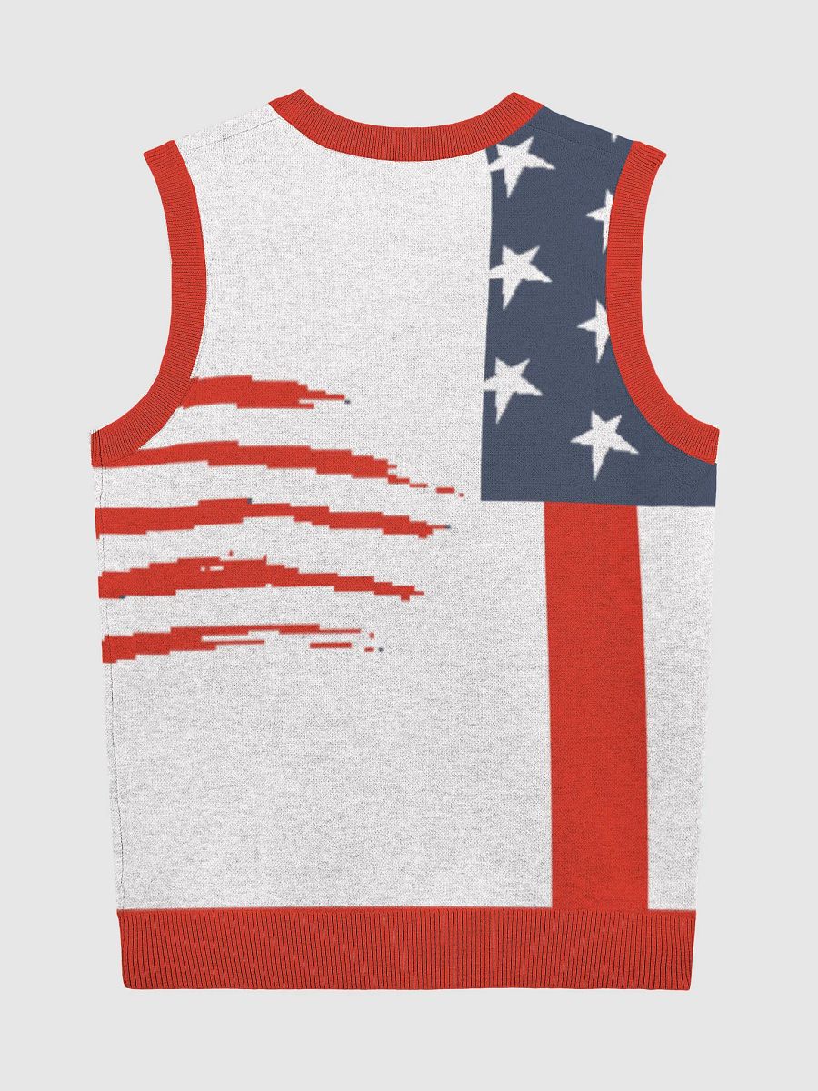 USA Patriotic Knitted V-Neck Vest product image (7)