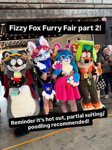 Last day of the Fizzy Fox Furry Fair! See you there 😁

#furry #furries #fursuit #fizzyfox