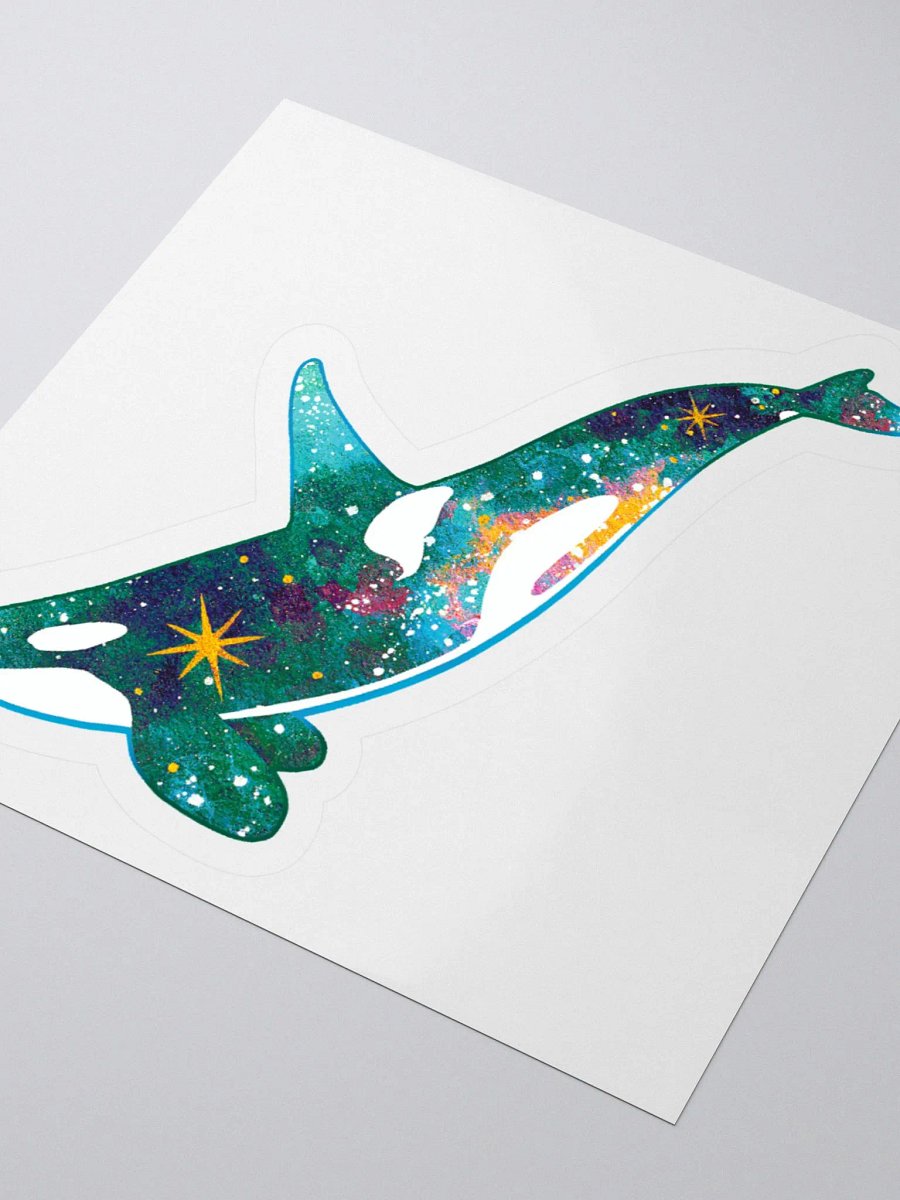 Galaxy Orca - Kiss Cut Sticker, Teal Variation product image (3)