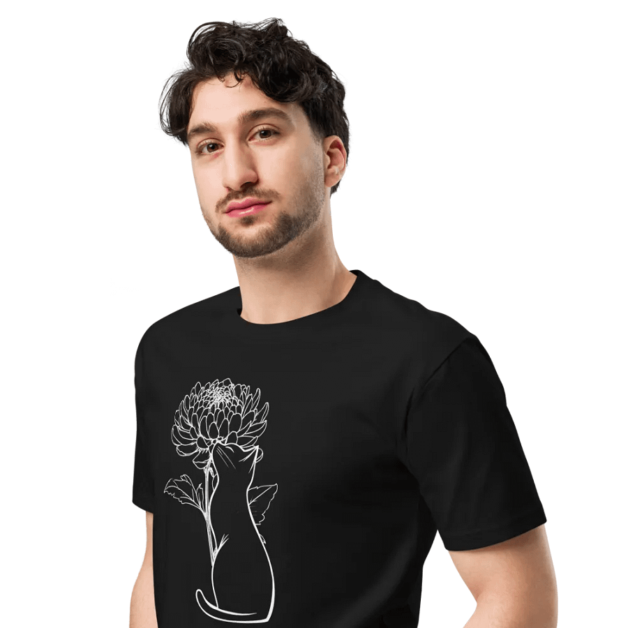 Chrysanthemum Cat Supreme Comfort Crew Neck T-Shirt product image (6)