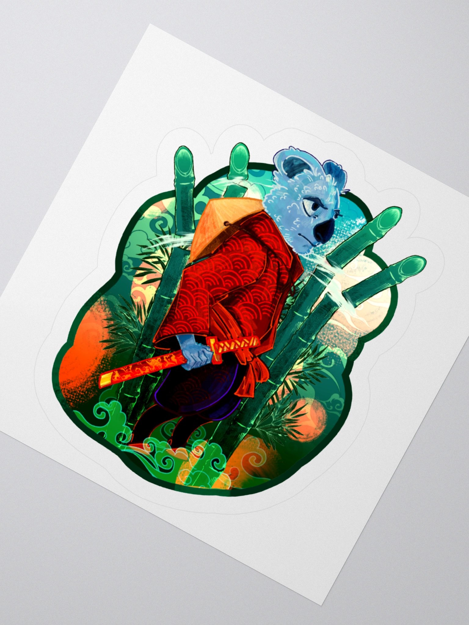 Koala Samurai Sticker product image (5)