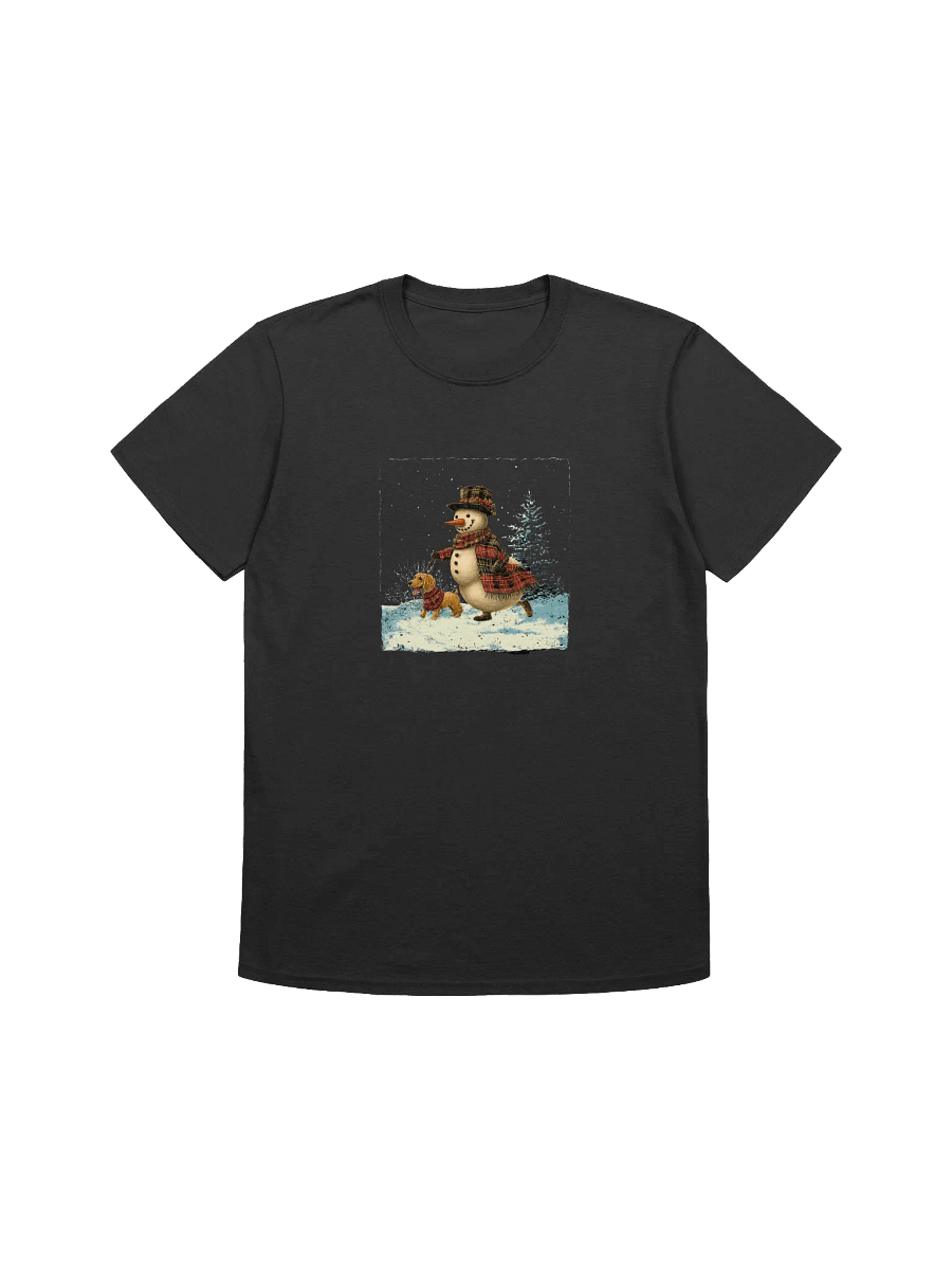 Vintage Santa and His Dog Unisex Christmas T-Shirt product image (1)