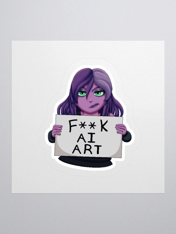 Fuck AI Art - Jelly Sticker product image (1)