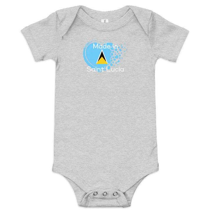 Saint Lucia Digital Heart Baby Onesie product image (49)