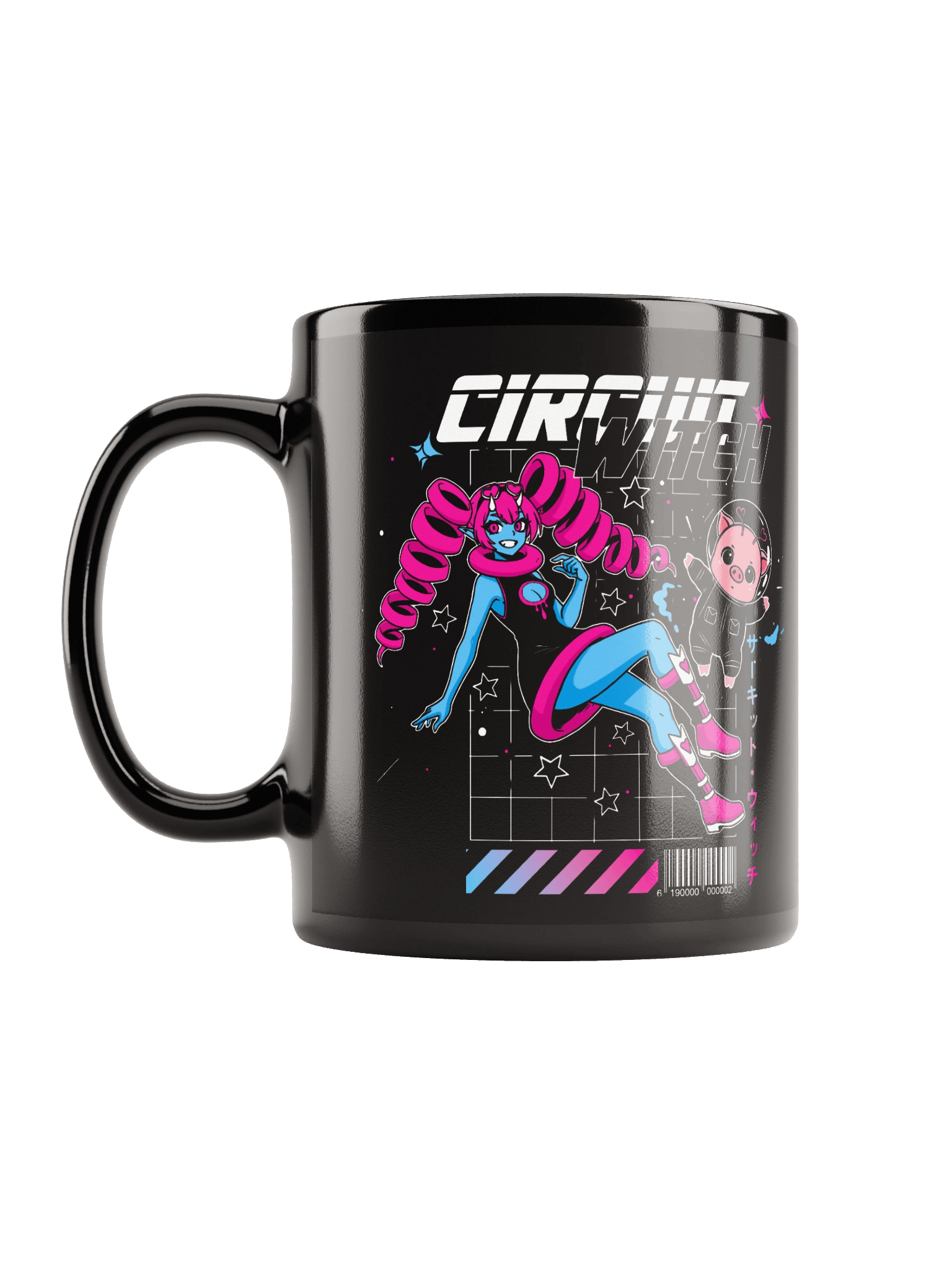 Circuit Witch & PuuPuu The Space Pig Cyberpunk Style - Mug product image (6)