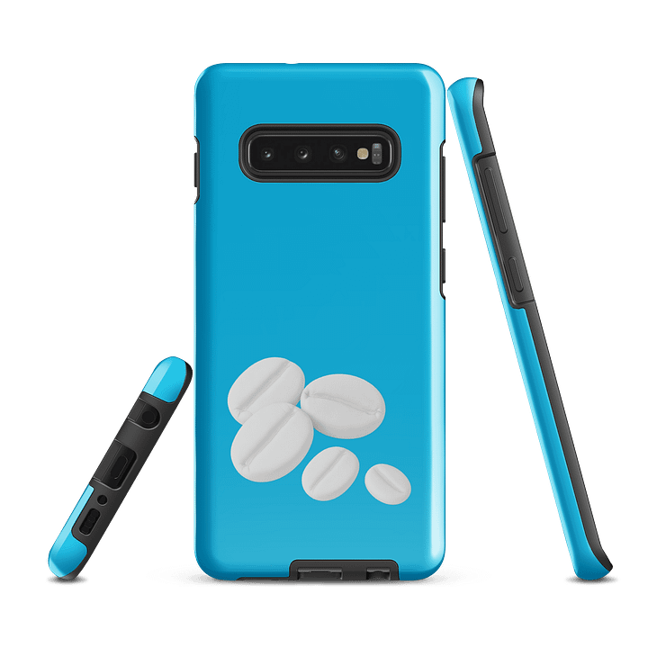 Cyan They Are Coffee Beans I Swear! White Coffee Beans Samsung® Tough Case product image (5)