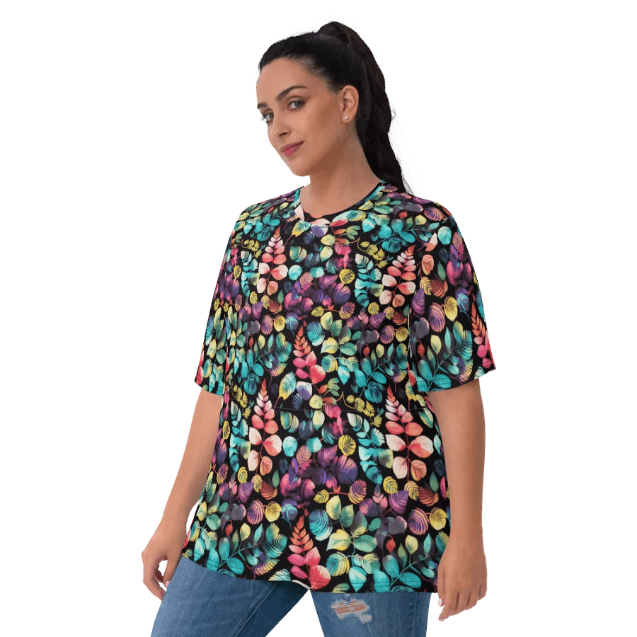 Fern Leaf Pattern All Over Print T-shirt product image (3)