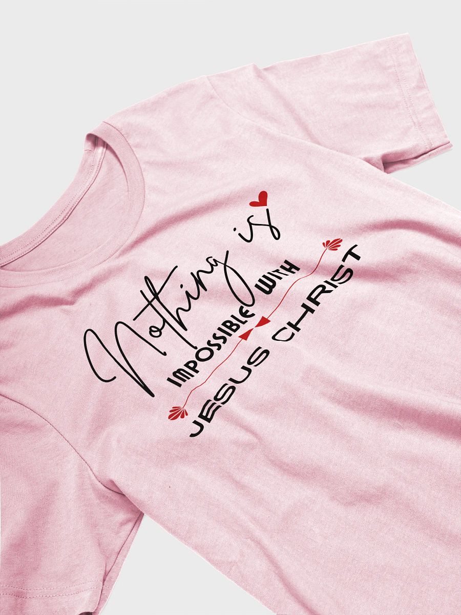 Nothing Is Impossible With Jesus Christ Bella T-Shirt - Light product image (4)