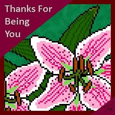 I made some pixel stargazer lillies and thought they just had to be a little card lol

#lillium #lillies #stargazer #stargaze...