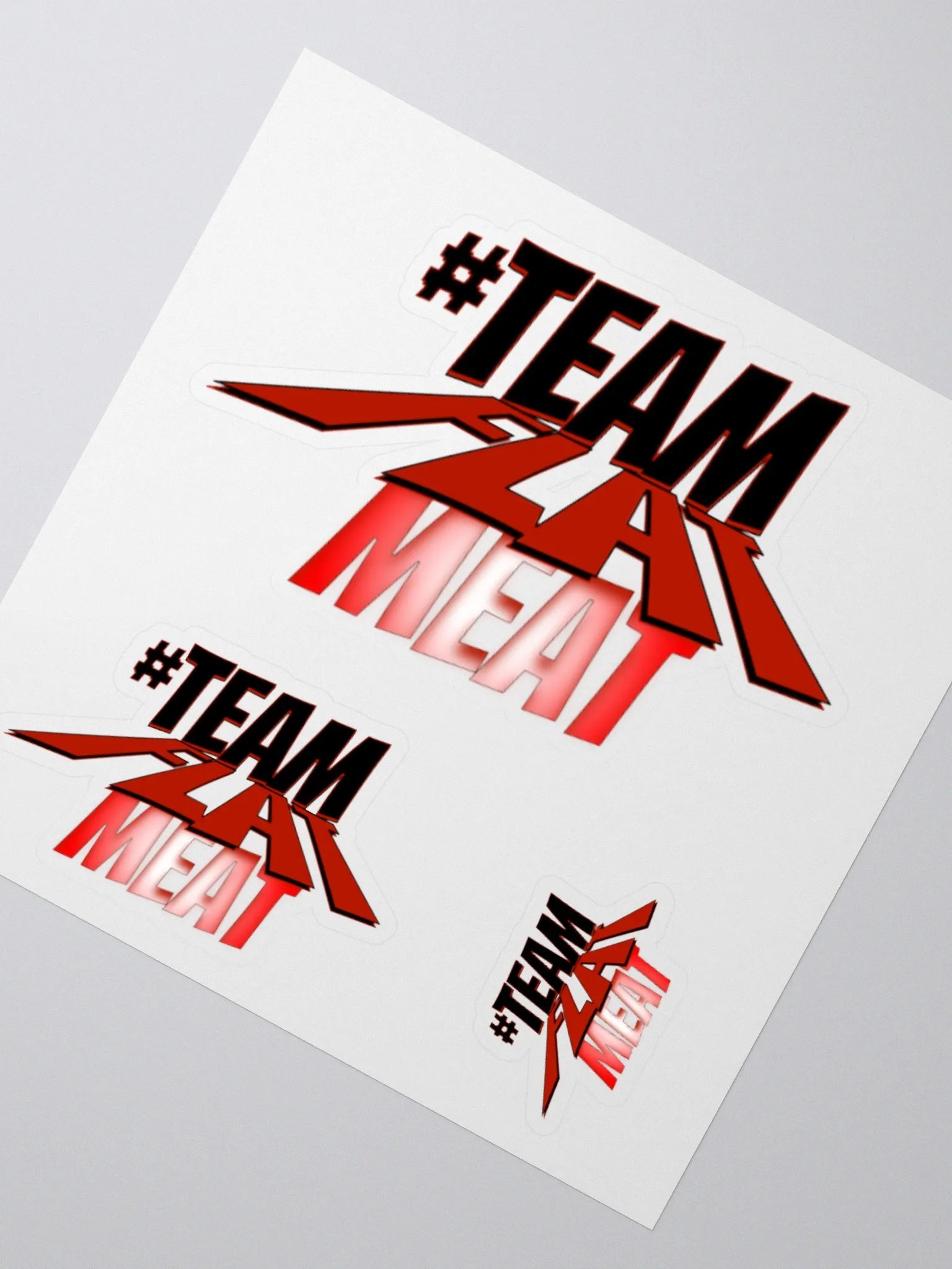 #TEAM FLAT MEAT Sticker Trio product image (6)