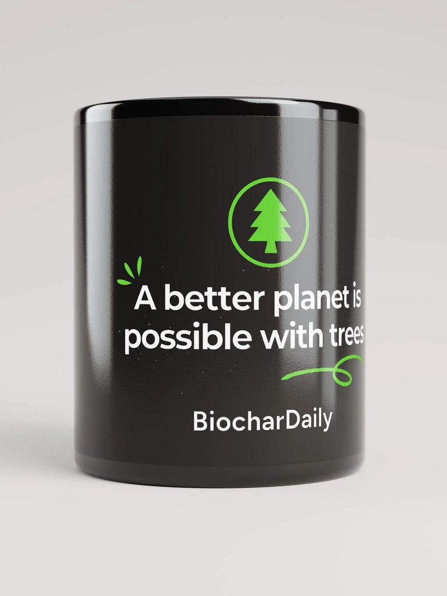 “A Better Planet” Black Glossy Mug – BiocharDaily Edition product image (9)
