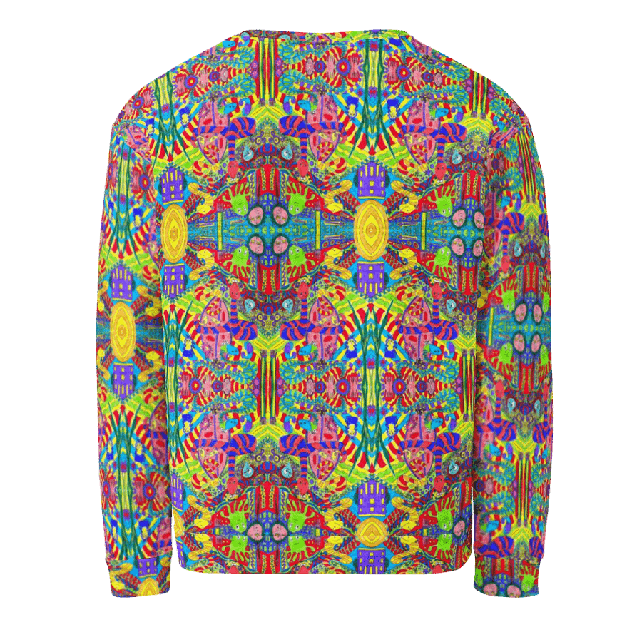 Abstract Doodle Creatures Unisex All Over Print Sweatshirt product image (9)