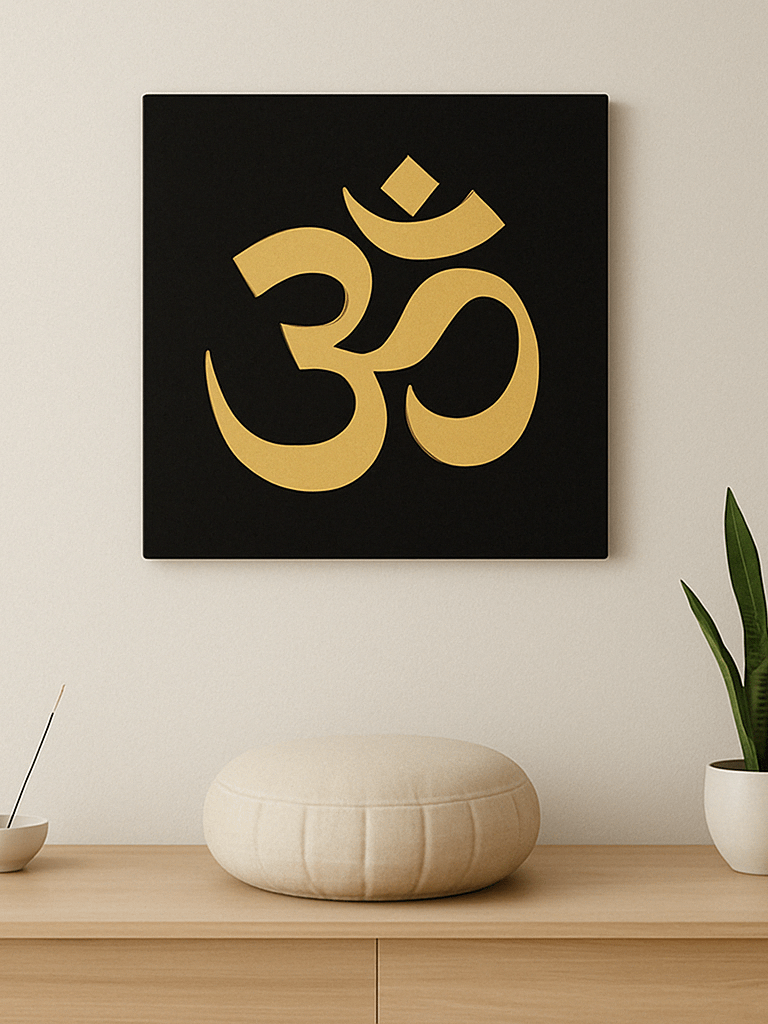 Om Symbol Canvas Print – Minimalist Wall Art for Meditation, Yoga & Spiritual Decor product image (4)