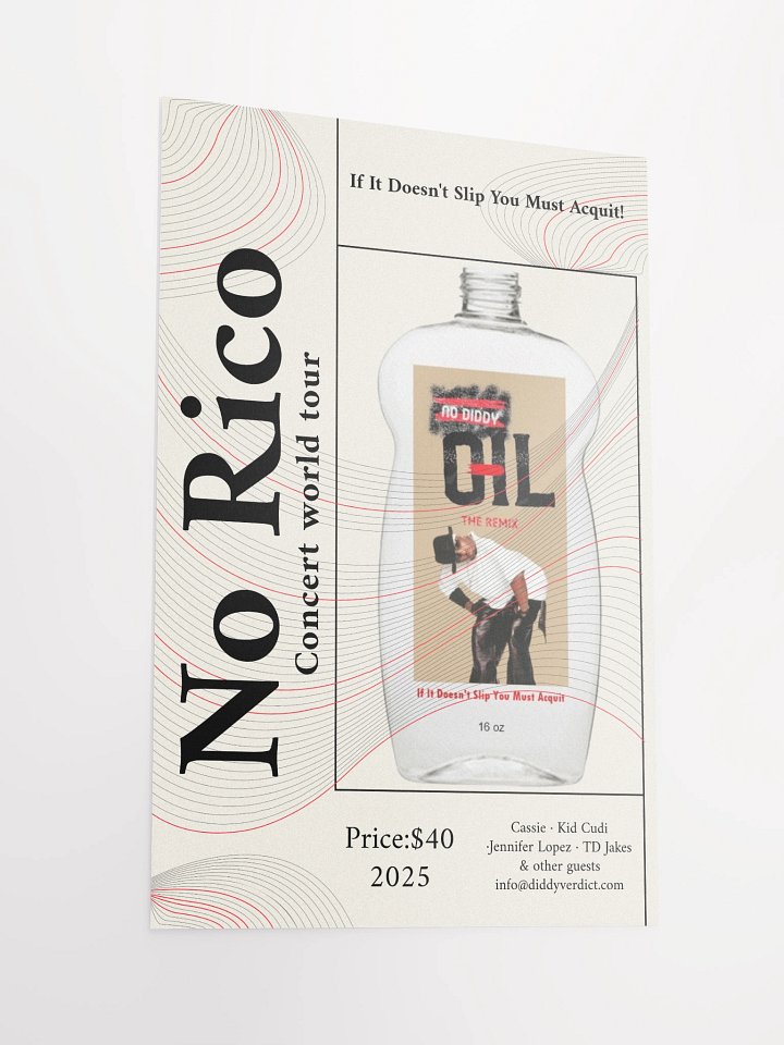 No Rico Concert Tour Bottle Poster product image (2)