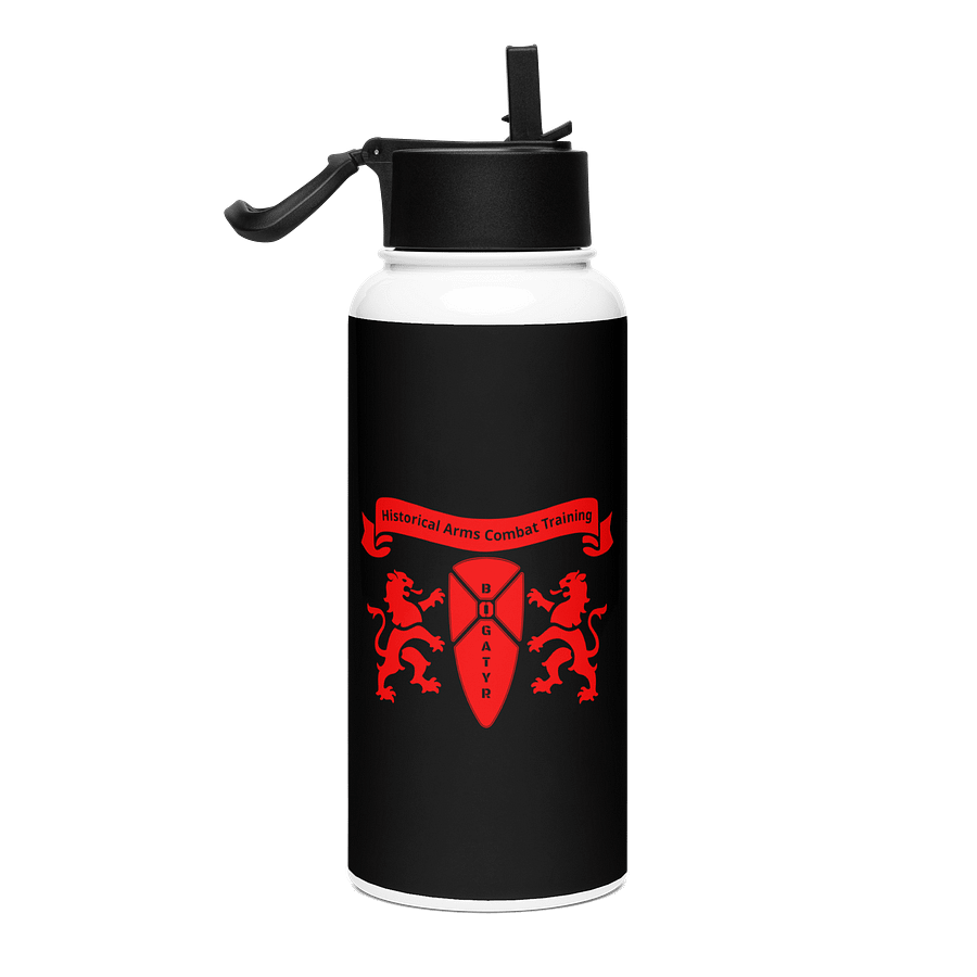 Red HACT logo Water Bottle with Straw product image (1)