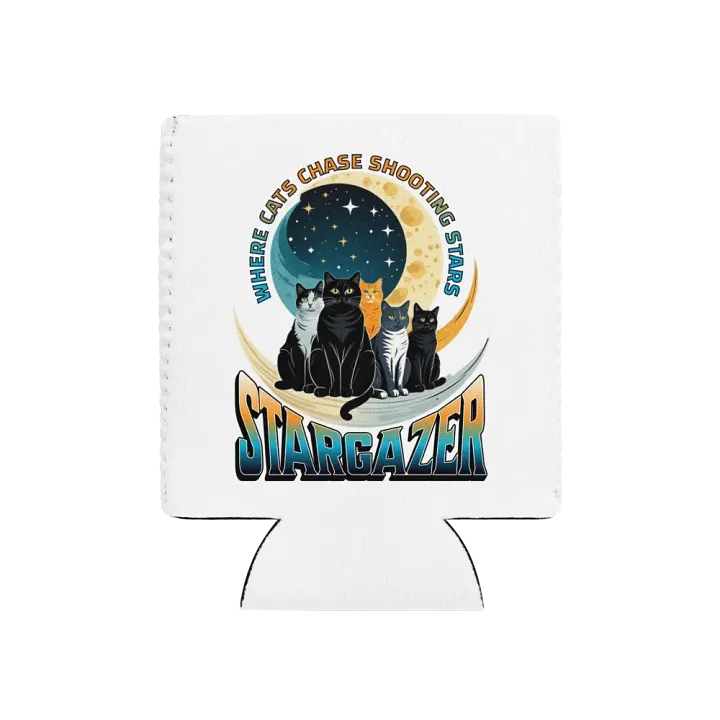 Where Cats Chase Shooting Stars Stargazer Can Cooler product image (1)