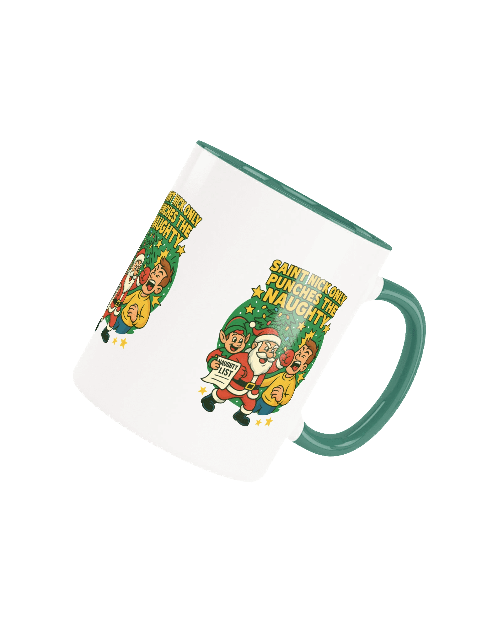 Saint Nick Only Punches The Naughty (Christmas Mug) product image (14)