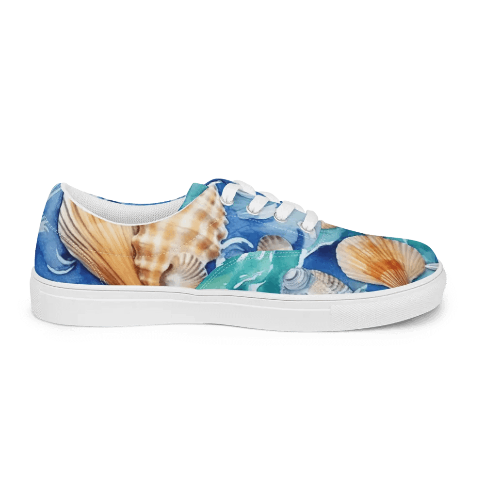Marine Life Delight Lace-Up Canvas Shoes product image (5)