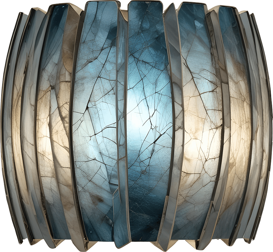 Stellar Luxe – Labradorite & Silver Wall Sconce PNG product image (1)