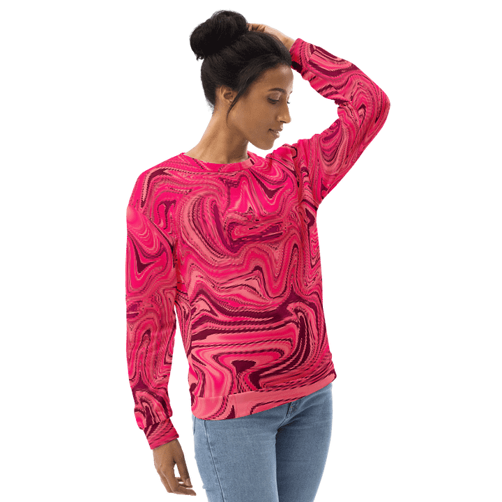 Sweatshirt - Shades of Magenta Pink Digital Fluid Art product image (2)