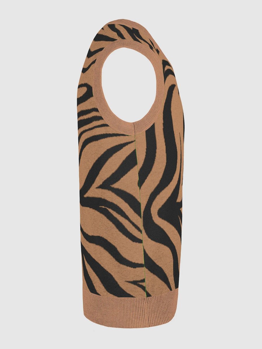 Tiger Stripes "Be Wild" Knit V-Neck Sweater Vest product image (24)