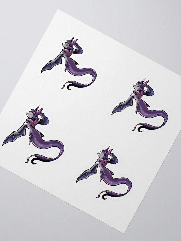 Bat Mermaid Fantasy Sticker - Whimsical Ocean Art Decal product image (2)