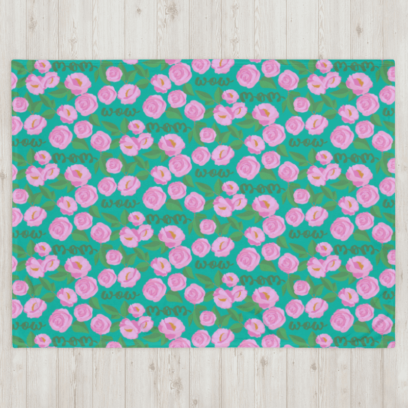 "Wow Mom" Gardenia Blanket product image (3)