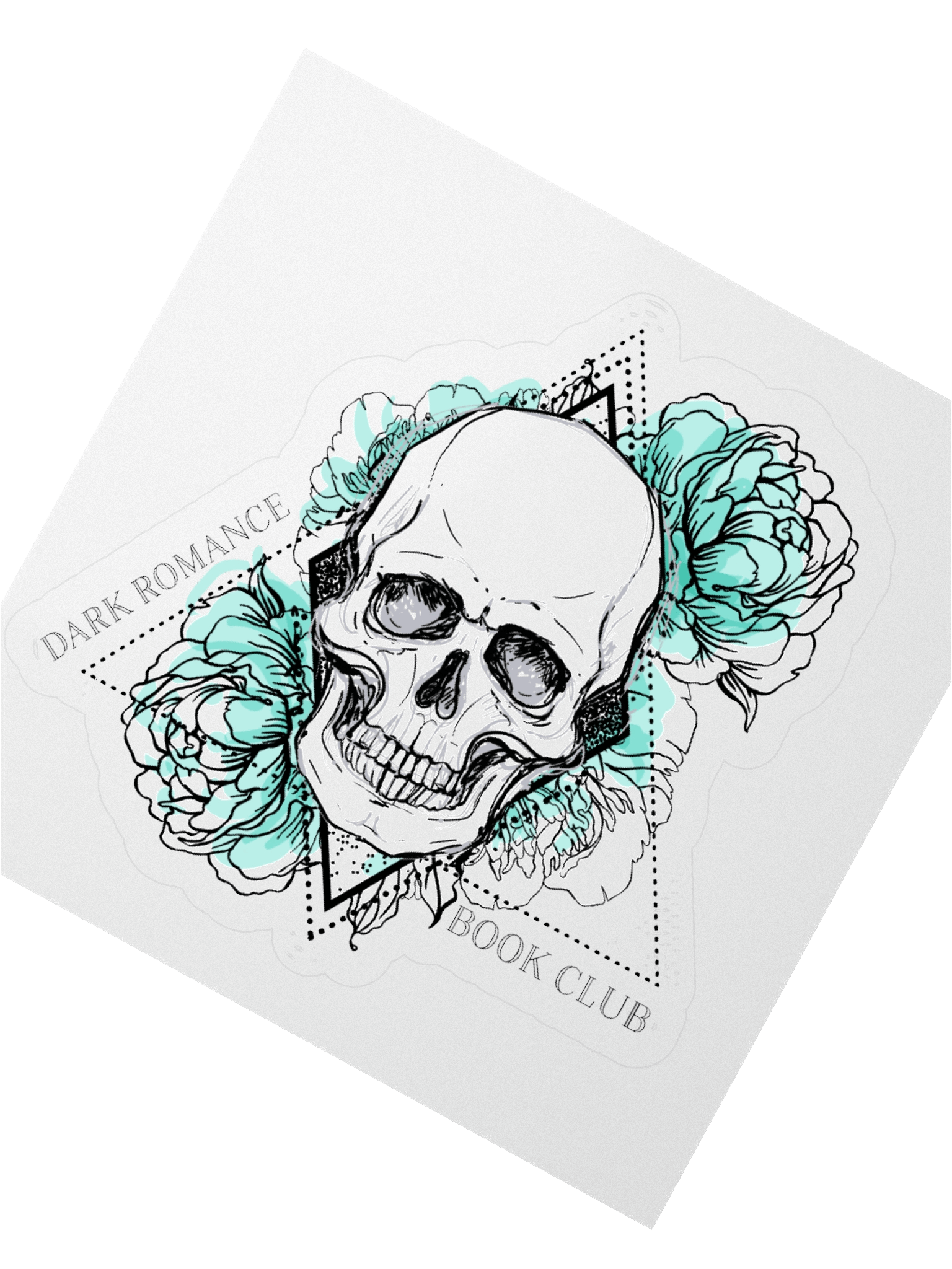 Dark Romance Floral Skull Sticker product image (6)