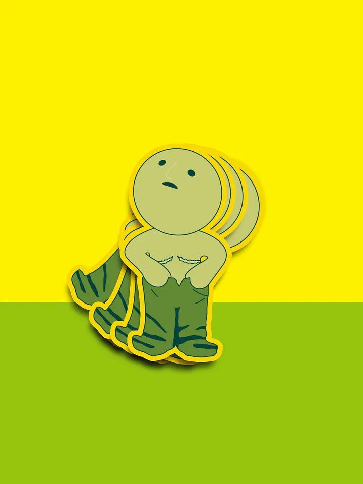 Little Glowing Green Guy Sticker product image (1)