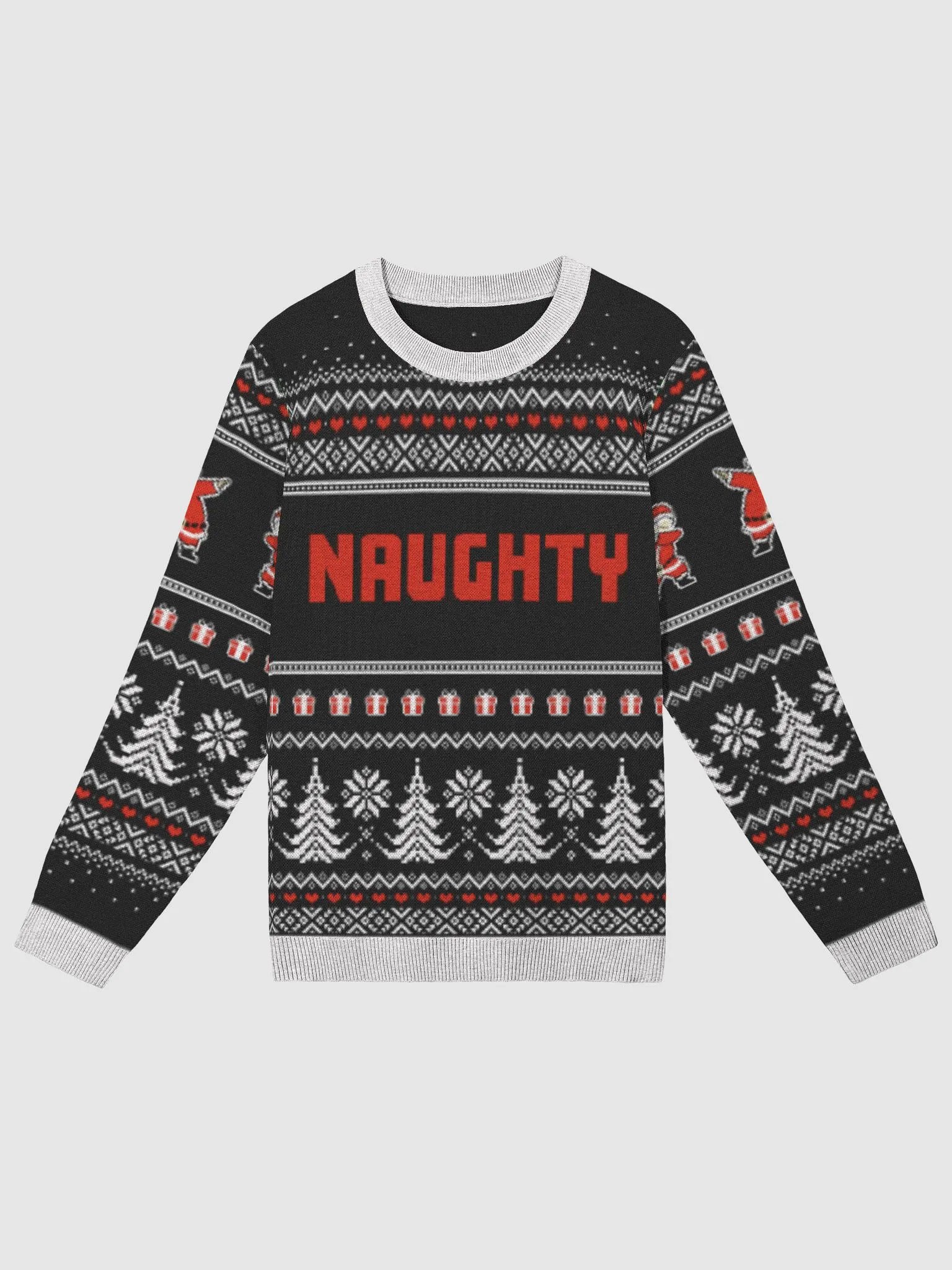 "Naughty" Dabbing Santa Knitted Sweater product image (1)
