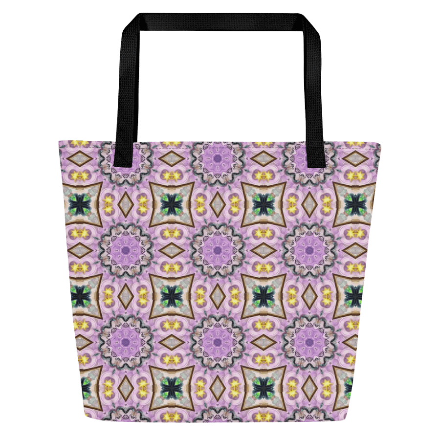 Kaleidoscopic Floral Symphony Tote Bag product image (3)
