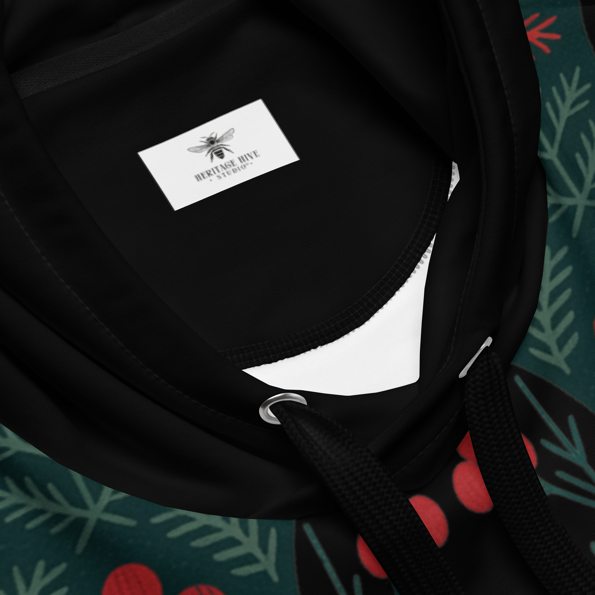 Festive Folk Art Hoodie – Holly & Pine Edition product image (6)