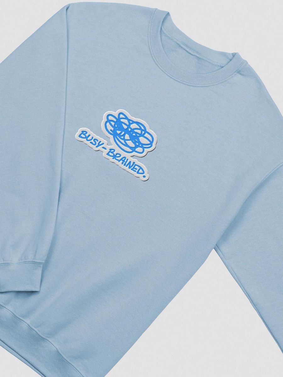 BUSY-BRAINED. (lg. aqua bubble design) embroidered crewneck product image (9)