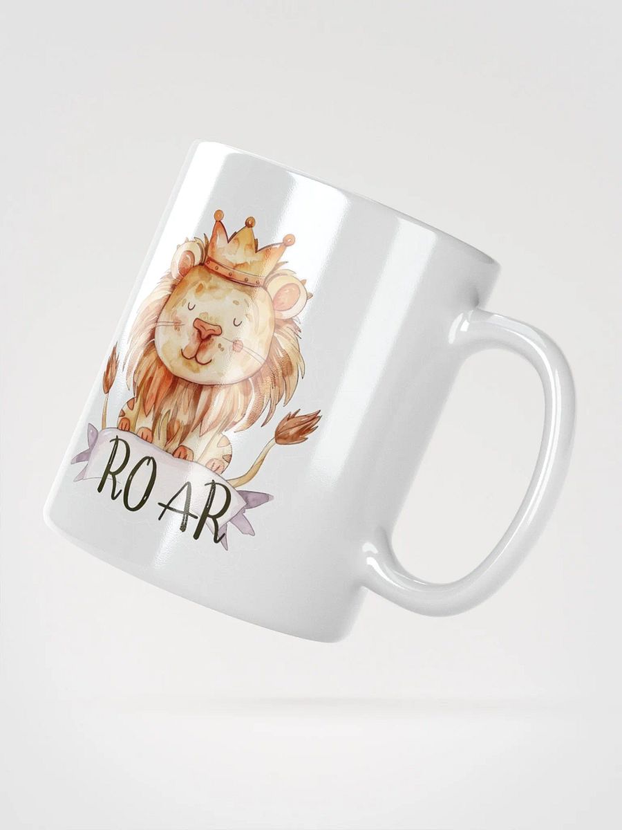 Royal Roar Lion White Glossy Mug product image (3)