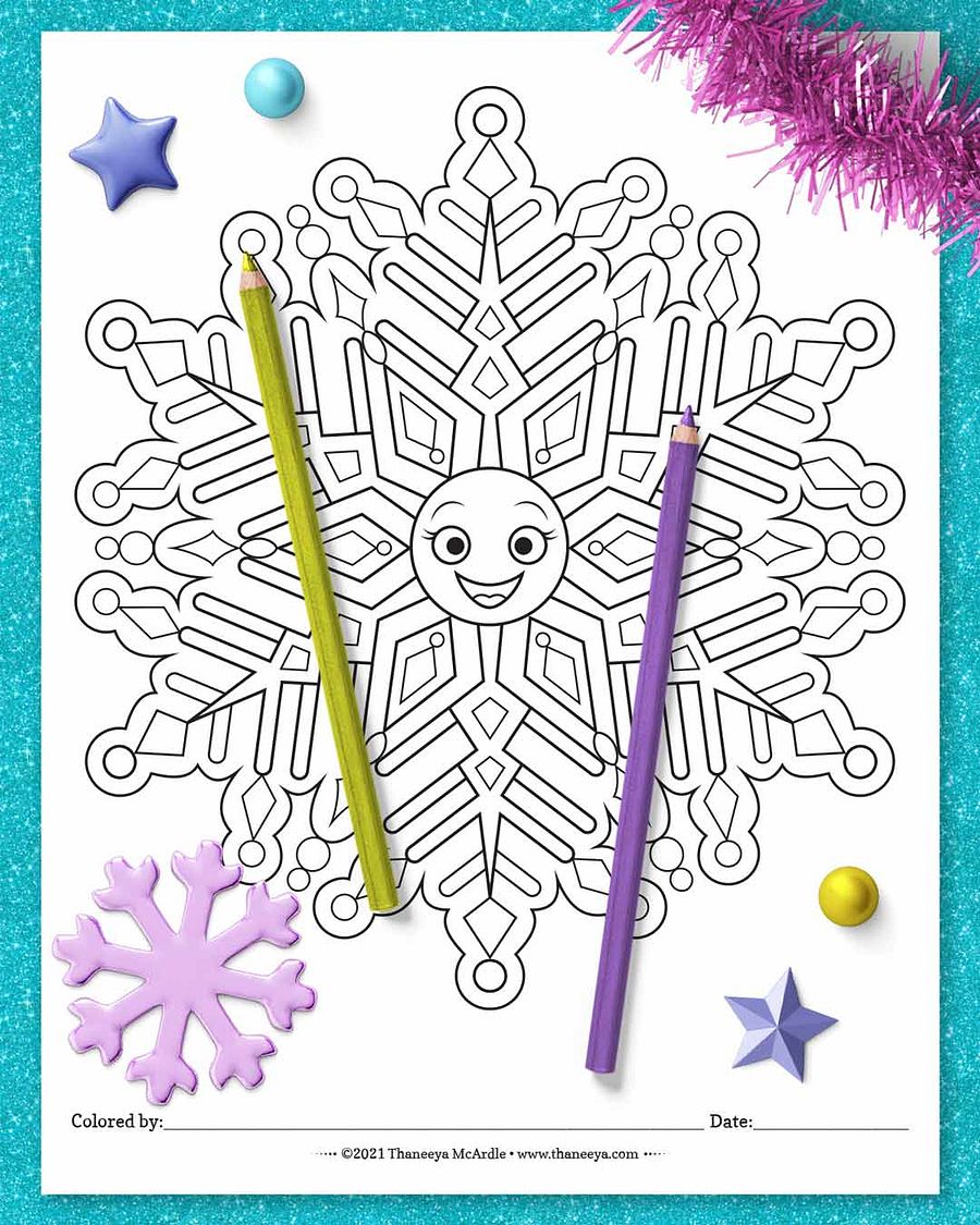 Cute Snowflake Coloring Pages product image (11)