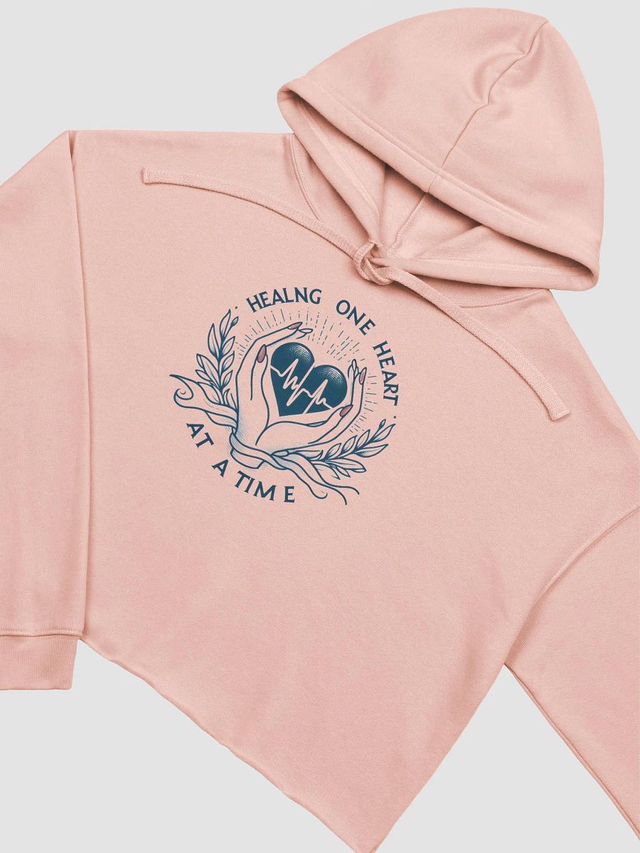 Medical, Nursing, Healing Heartbeat Cropped Hoodie product image (3)