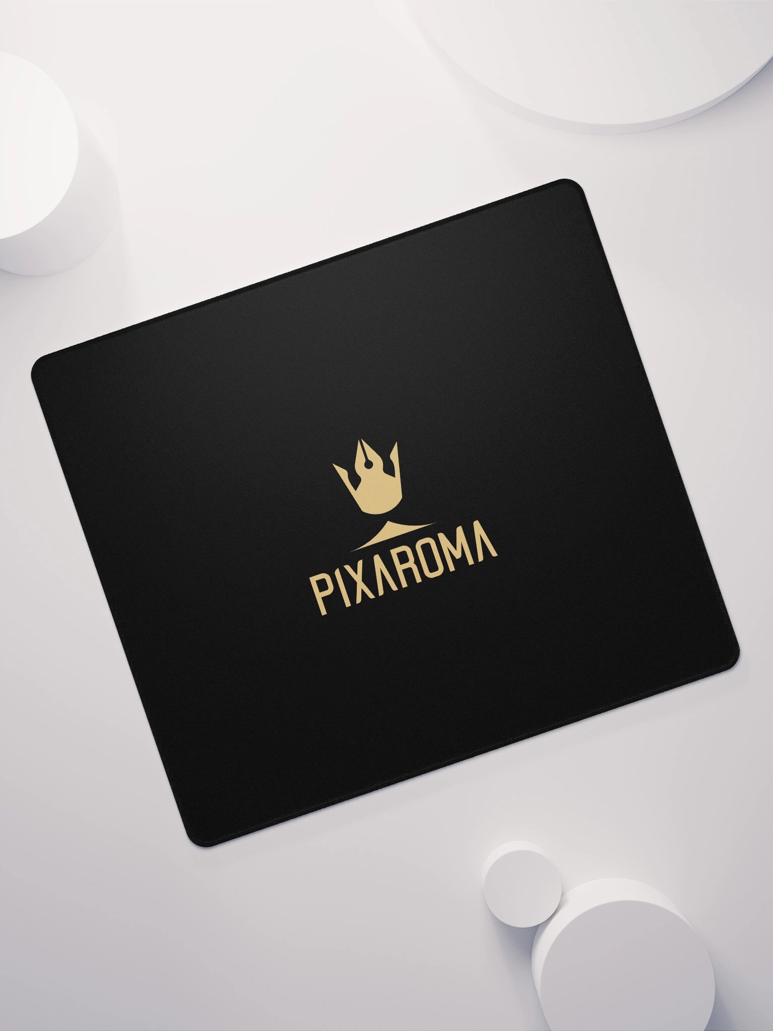 Pixaroma Gold Logo Gaming Mouse Pad (Black Edition) product image (11)