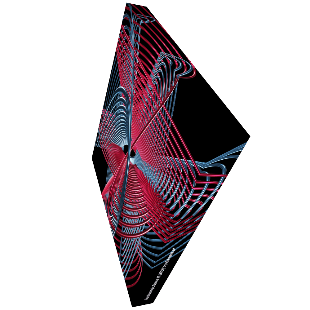 Oscilloscopic Dance #3 - Lissajous Figures Code Art Canvas Print product image (2)