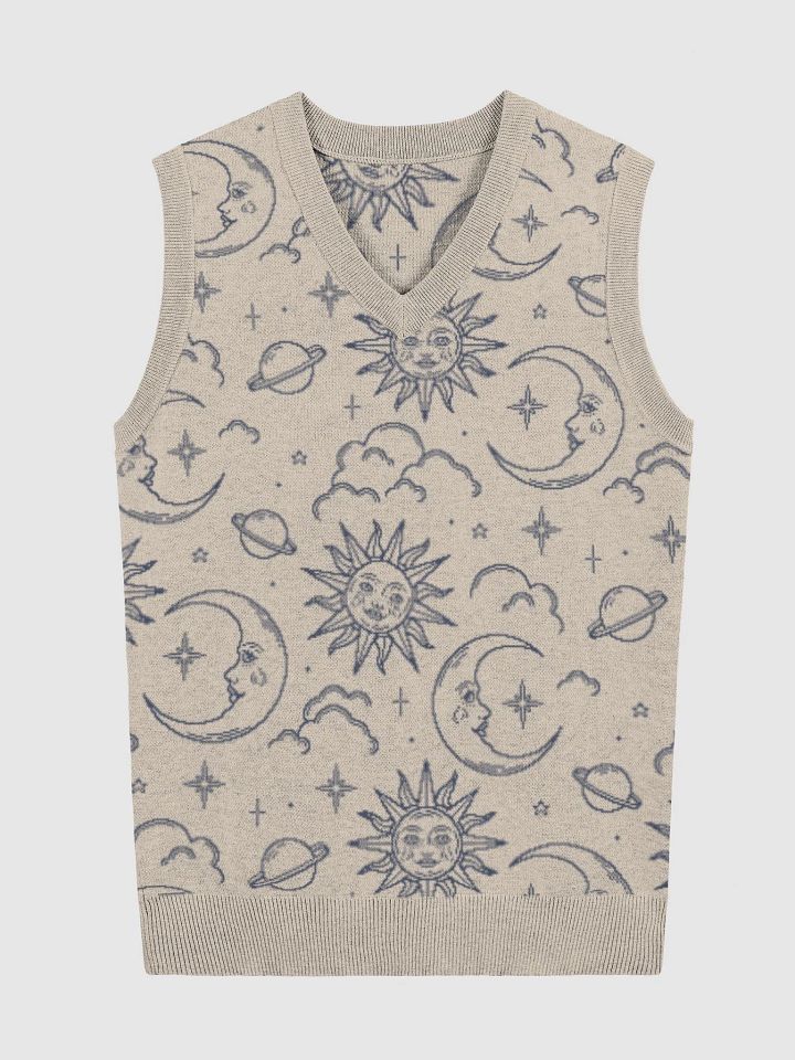 Celestial Knitted V-Neck Vest product image (3)