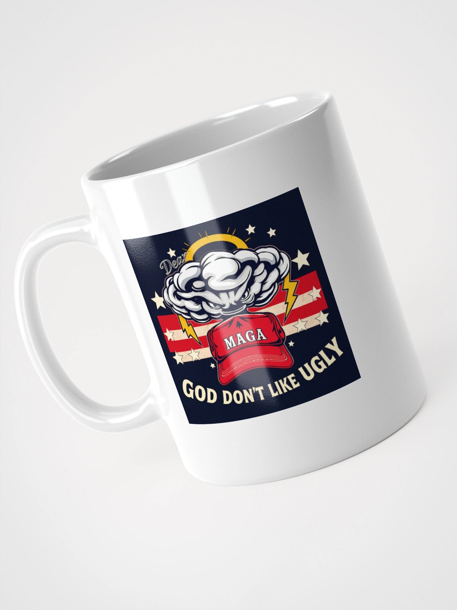 Dear MAGA, God Don't Like Ugly - White Mug product image (4)