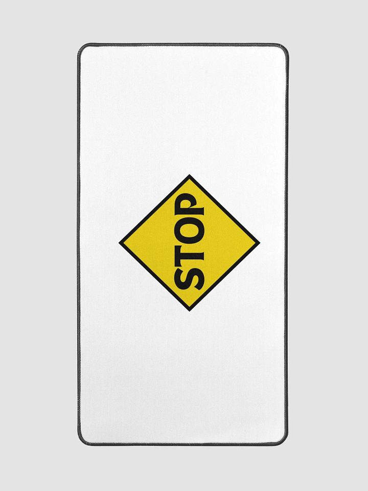 Bold Stop Sign Desk Mat product image (2)