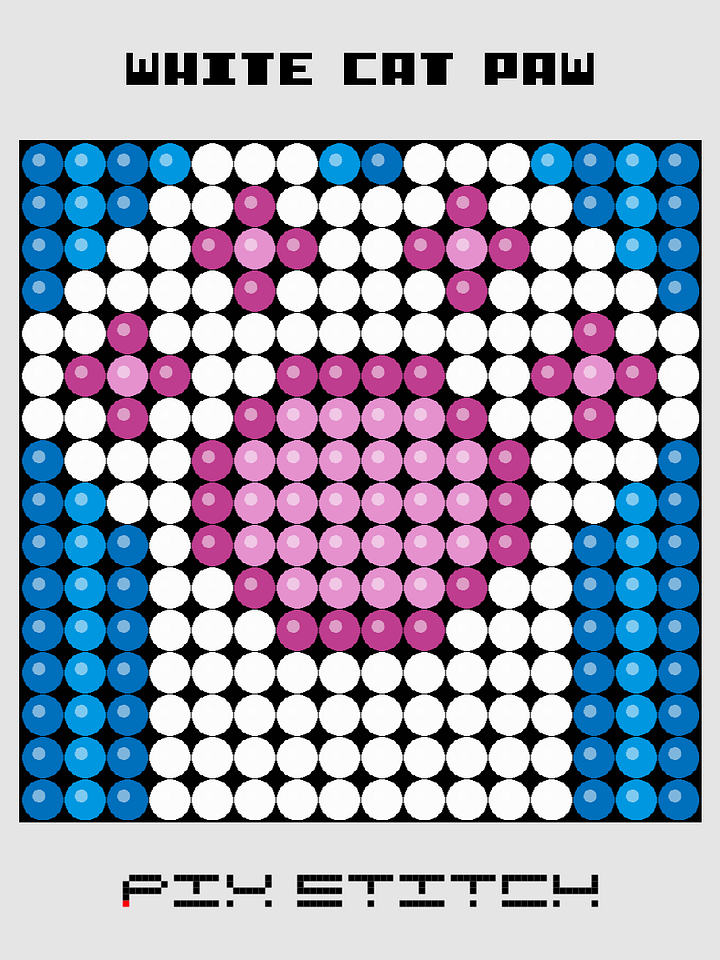 White Cat Paw Pixel Art product image (1)