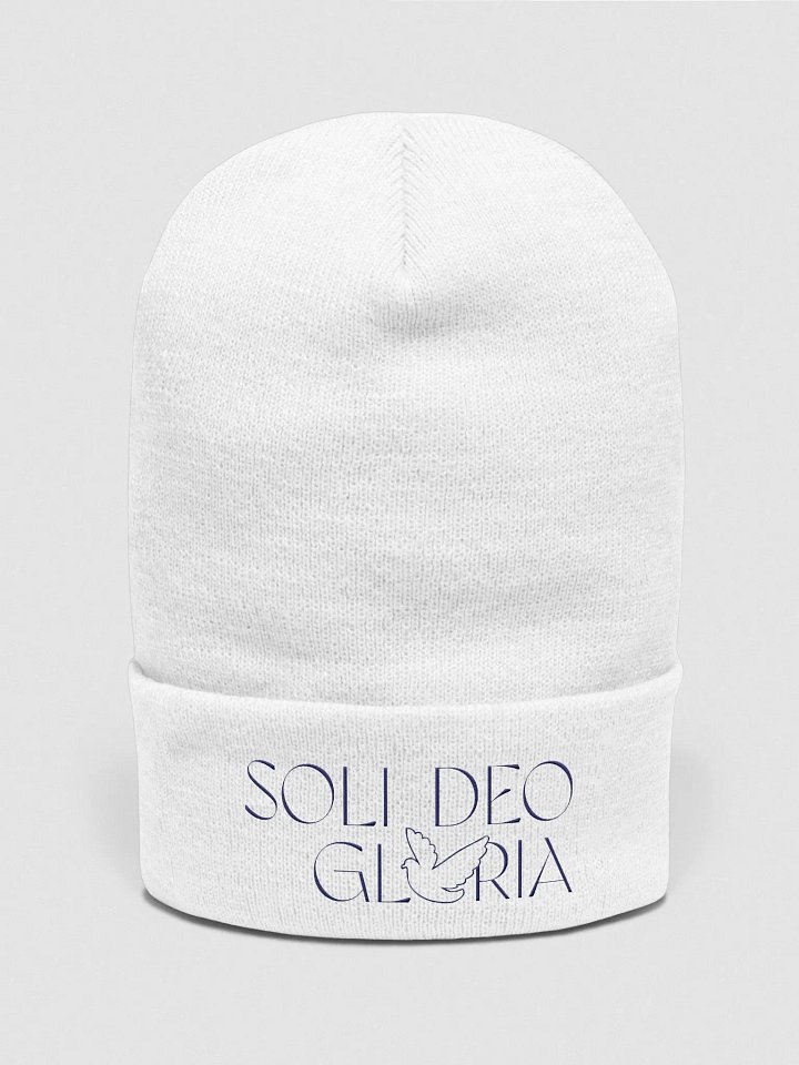 Soli Deo Gloria [Indigo] (Yupoong Cuffed Beanie) product image (1)