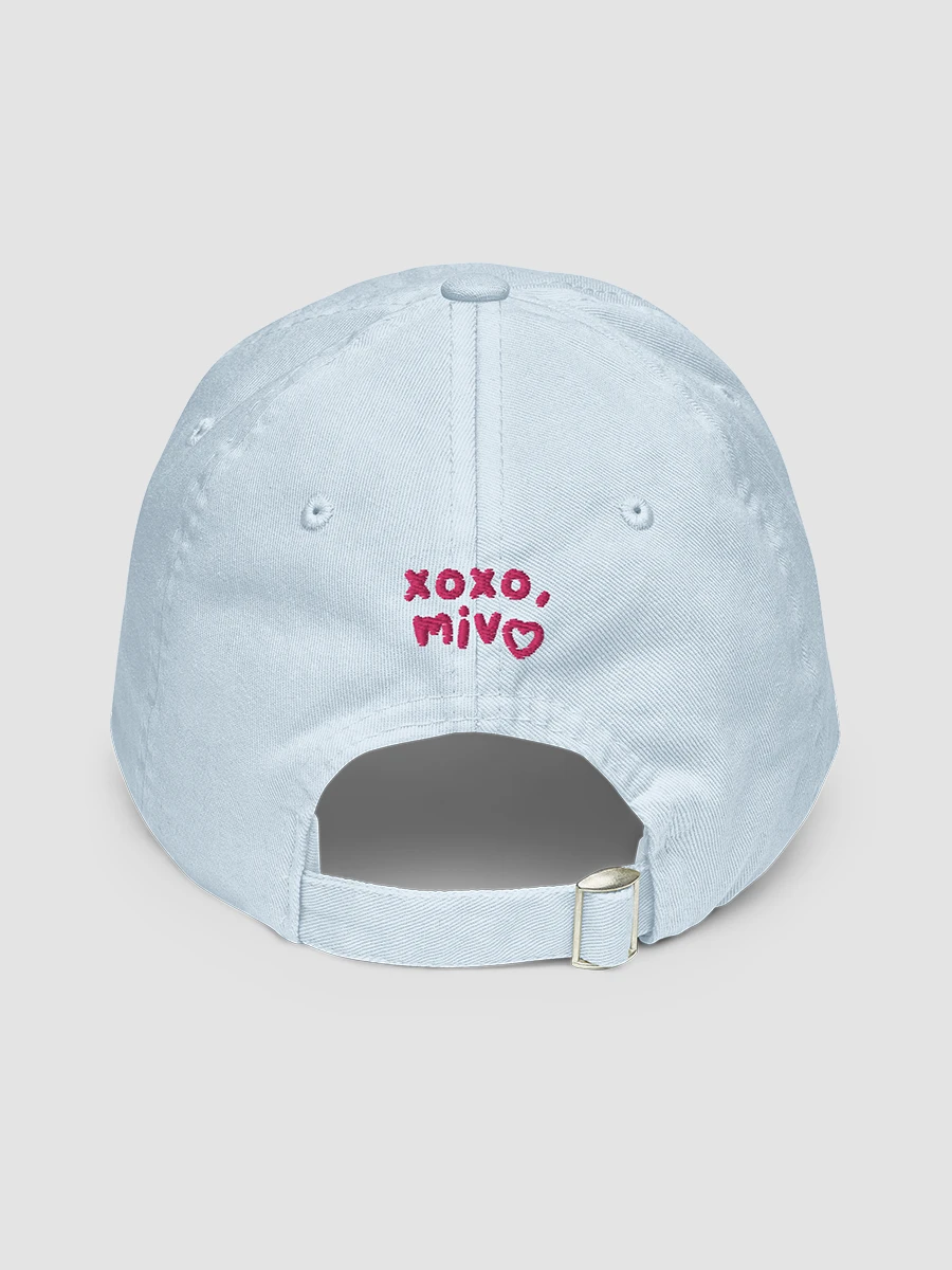 embroidered heart dad hat (pastel blue) product image (2)