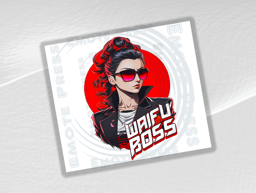 Waifu Boss 20 oz Skinny Stainless Steel Tumbler - Black - v2 product image (2)