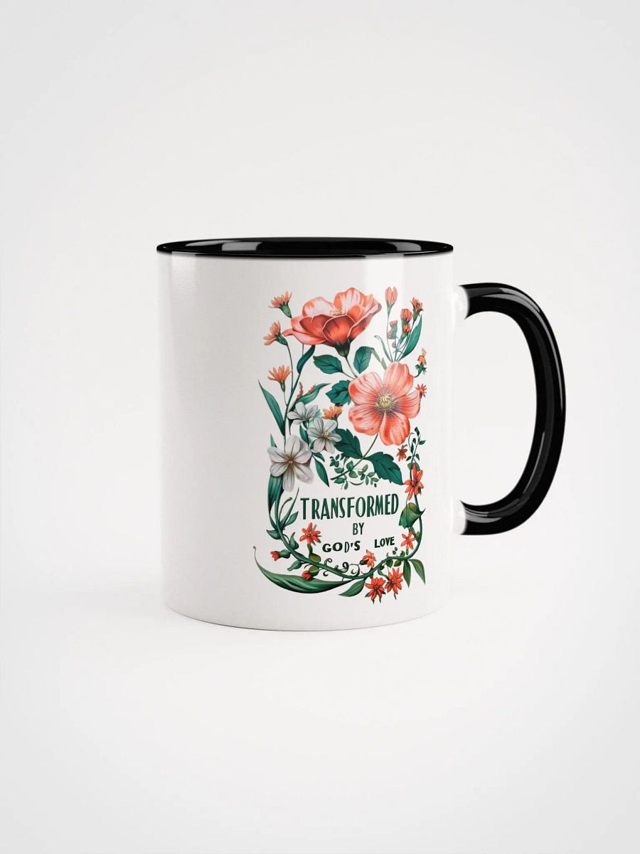 Transformed By God's Love Symmetrical Floral Bliss Ceramic Mug product image (6)