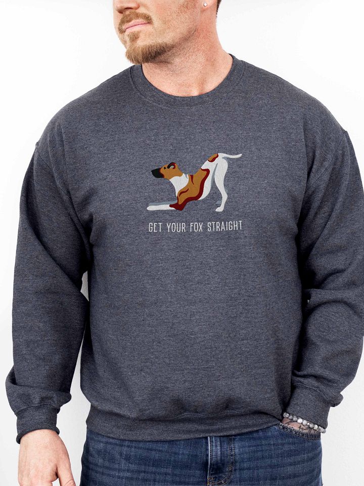 Get Your Fox Straight Sweatshirt (Embroidered) of a Smooth Fox Terrier(Brown & White) product image (2)